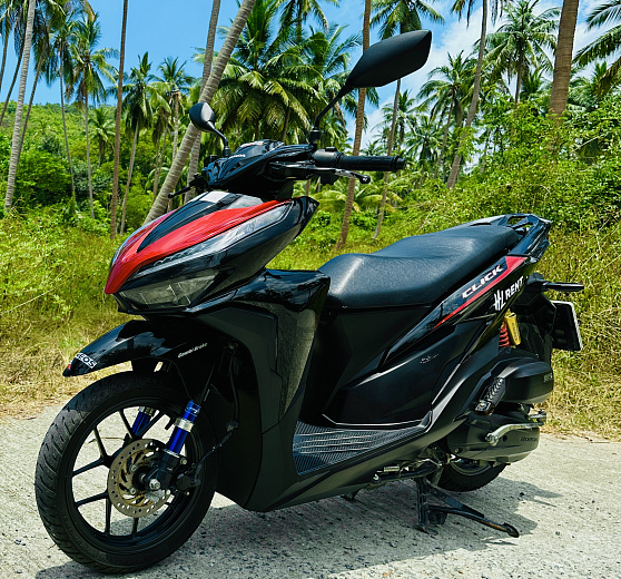 Rental Honda Click 125 Black&Red Koh Samui